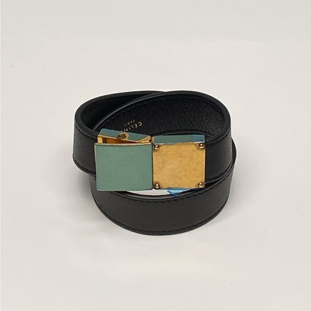 Celine Leather Double Strap Bracelet size M